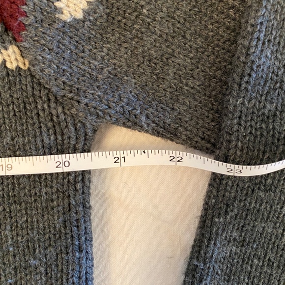 Kolby Men’s Fair Isle Pullover Sweater | Green-Grey | Size M | 100% Acrylic - Picture 5 of 8